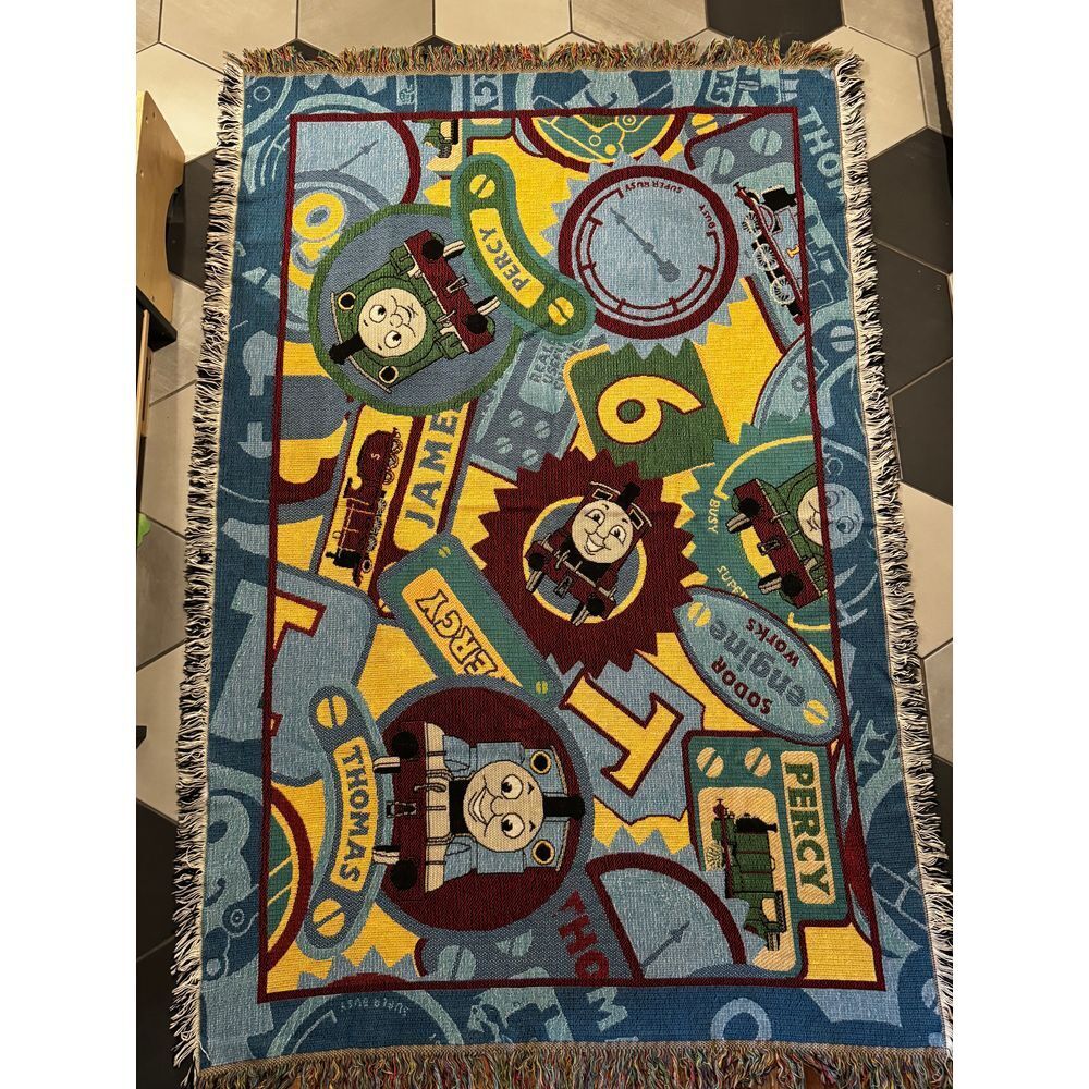 THOMAS & FRIENDS Tapestry Blanket Throw wall Percy Tank Engine 68x45 Kids Decor